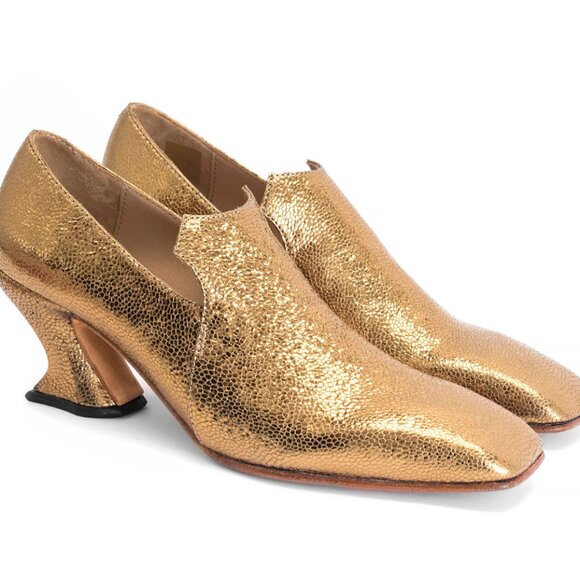 Fluevog, Super Fine Cardinal, Gold size 9